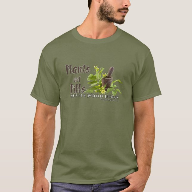 Camiseta personalizada Plantas não Pílulas (Frente)