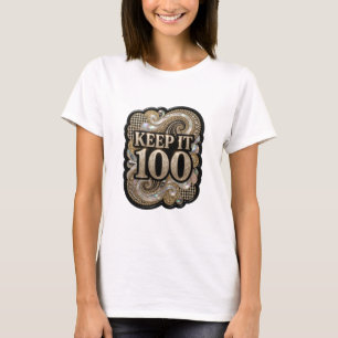 Camiseta Personalizada Playful Gold KEEP IT 100