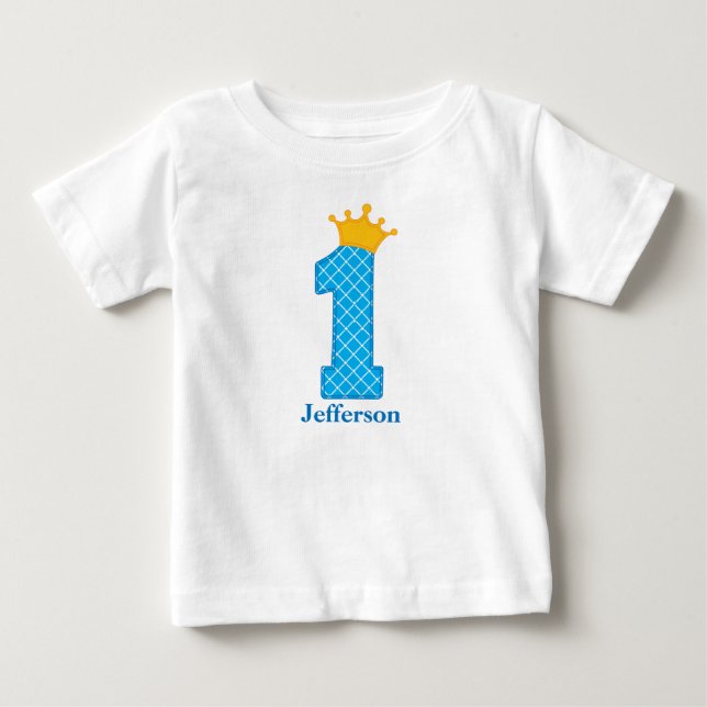 Camiseta Personalizada Primeiro Aniversário Prínci (Frente)