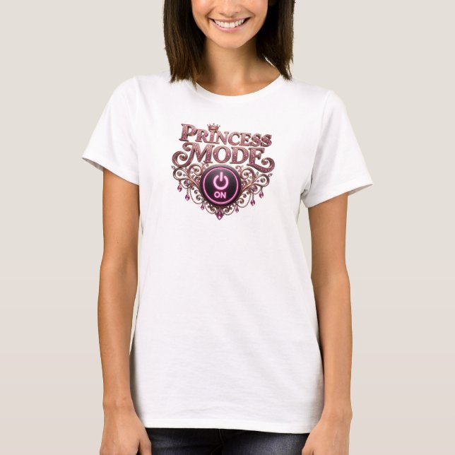 Camiseta Personalizada PRINCESS MODE Vermelha Vibr (Frente)