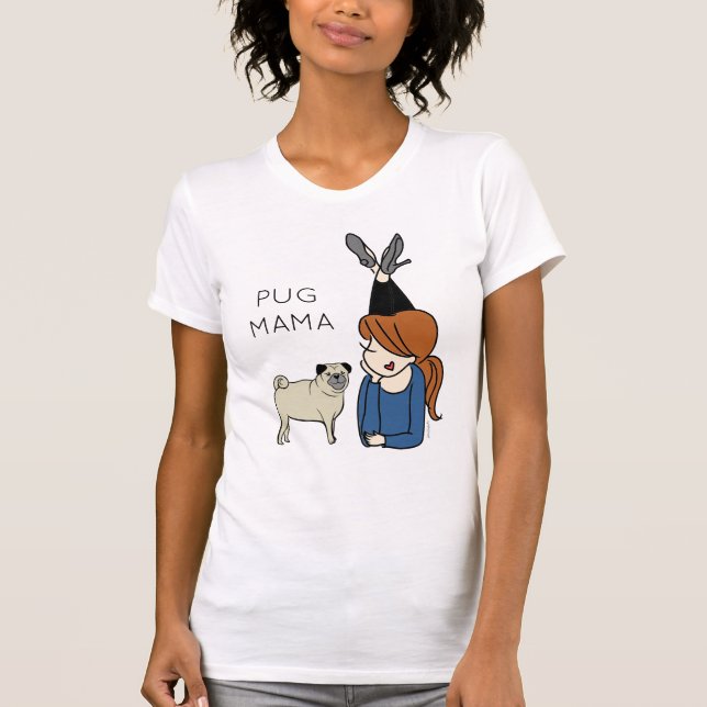 Camiseta personalizada Pug Mama (Frente)