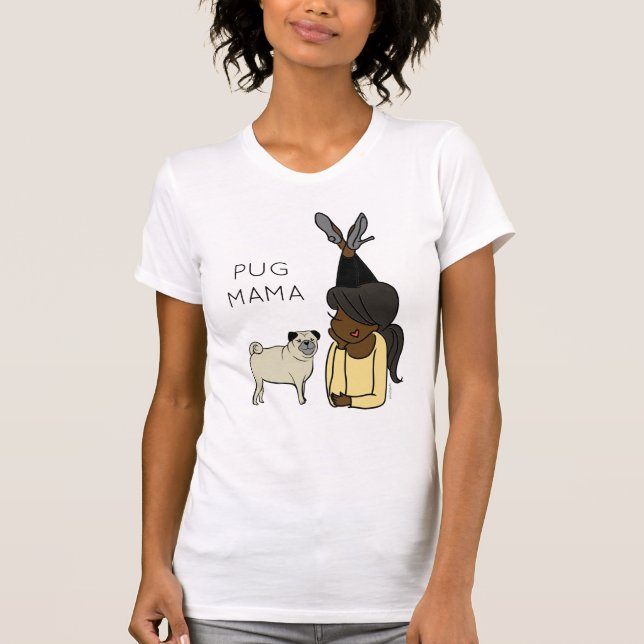 Camiseta personalizada Pug Mama (Frente)