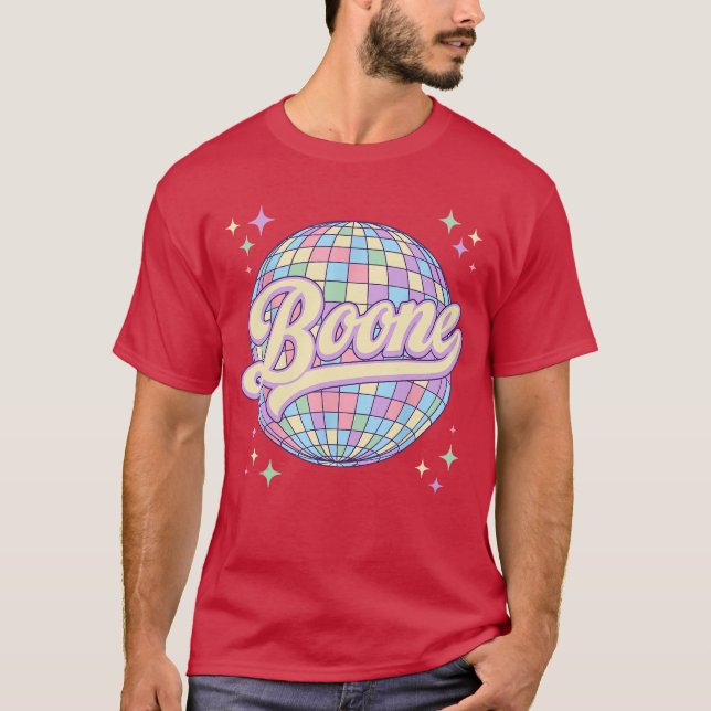 Camiseta Personalizada Retro Boone Primeiro Nome D (Frente)