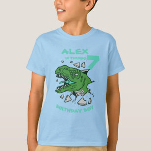 Camiseta Personalizada ROAR T-Rex Menino de Aniver