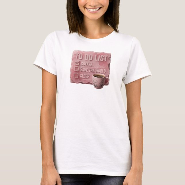 Camiseta Personalizada Rosa Chic CAFÉ PRIMEIRO SAL (Frente)