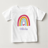 Camiseta Personalizada Rosa e Roxa Arco-Íris