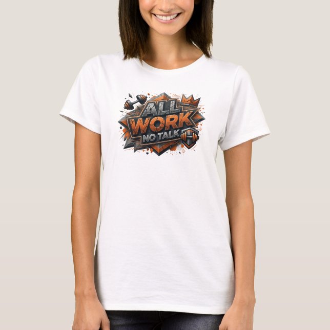 Camiseta Personalizada Rosa Elegante TRABALHO SEM  (Frente)
