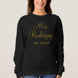 Camiseta Personalizada Sra. Newlyws, presente personalizado