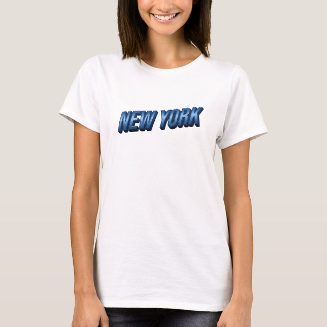 Camiseta Personalizada Stylish Blue NEW YORK (Frente)