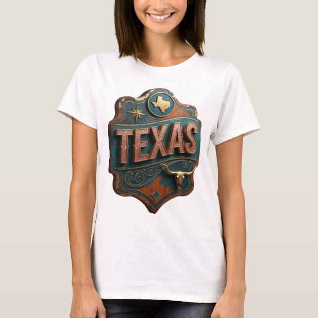 Camiseta Personalizada TEXAS Gold Moderna (Frente)
