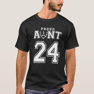 Camiseta Personalizada Tia De Futebol Orgulhosa Número 24