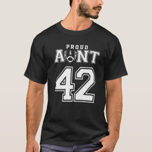 Camiseta Personalizada Tia De Futebol Orgulhosa Número 42