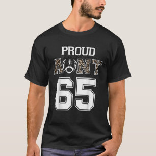 Camiseta Personalizada Tia De Futebol Orgulhosa Número 65 P