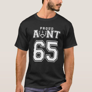 Camiseta Personalizada Tia De Futebol Orgulhosa Número 65 P