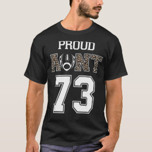 Camiseta Personalizada Tia de Futebol Orgulhosa Número 73