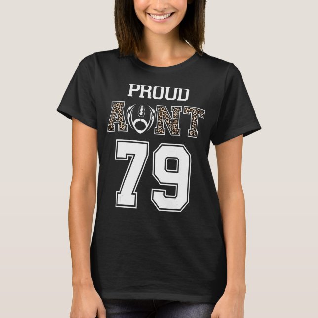 Camiseta Personalizada Tia De Futebol Orgulhosa Número 79 P (Frente)