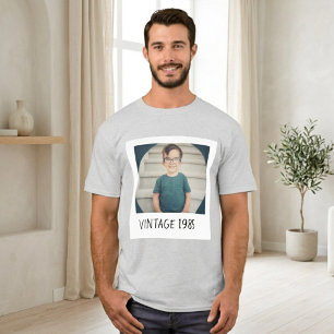 Camiseta Personalizada Unisex Vintage com Foto e A