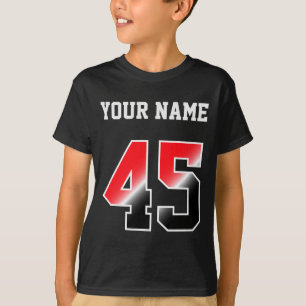 Camiseta Personalizada Vermelha Número 45 Custom