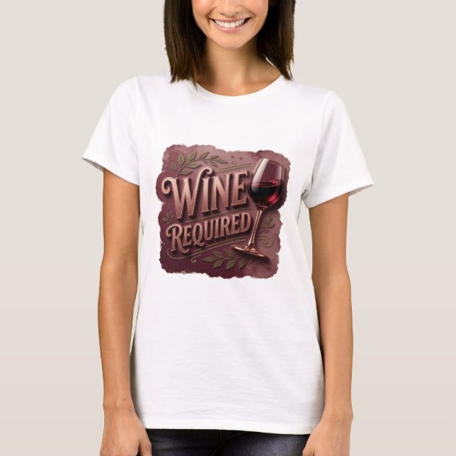 Camiseta Personalizada VINO OBRIGATÓRIO Dourado Mo (Frente)