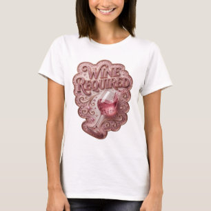 Camiseta personalizada VINO OBRIGATÓRIO Rosa Legal