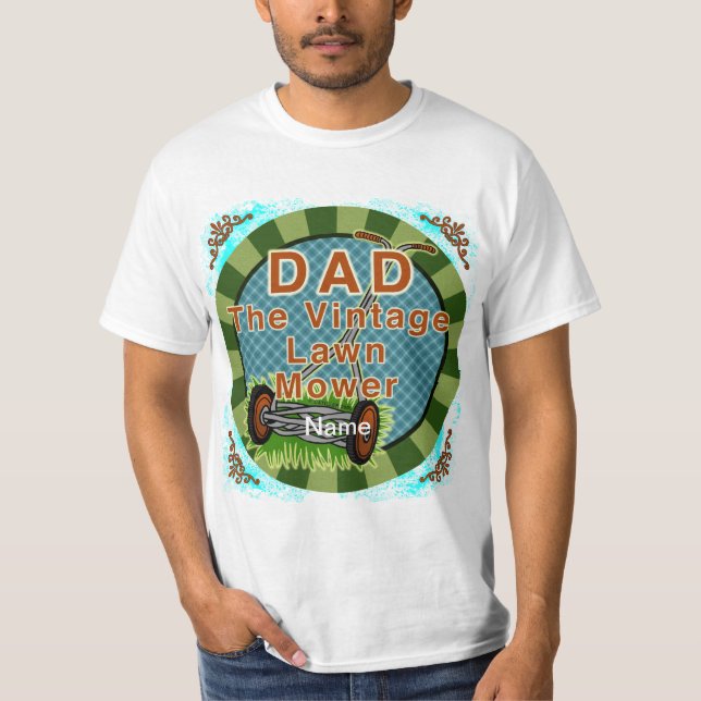Camiseta personalizada Vintage Lawn Mower (Frente)
