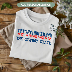 Camiseta Personalizada Wyoming Patriótica The Cowb