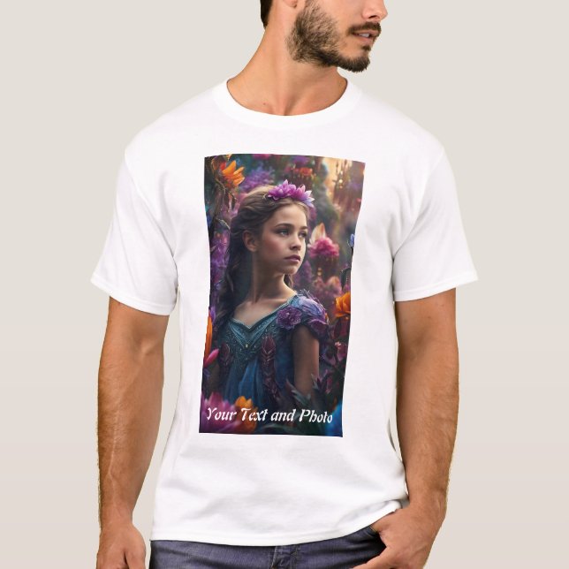 Camiseta Personalizado, Adicionar Foto e Texto (Frente)