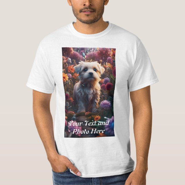 Camiseta Personalizado, Adicionar Foto e Texto (Frente)