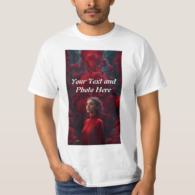 Camiseta Personalizado, Adicionar Foto e Texto (Frente)