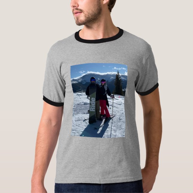 Camiseta Personalizado Adicionar sua própria foto (Frente)