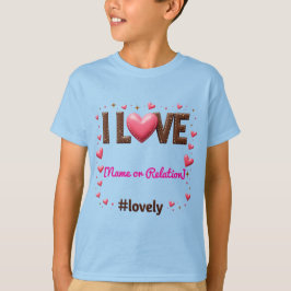 Camiseta Personalizado "Amo meu [Nome/Relação]" -