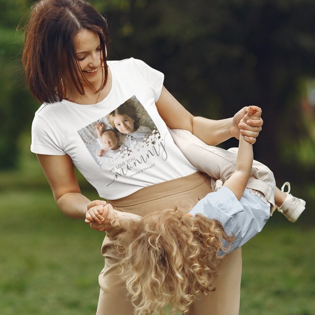 Camiseta Personalizado Amo-Te Foto De Mamãe (Criador carregado)