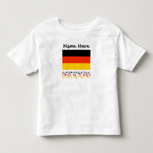Camiseta Personalizado com a bandeira da Alemanha e 'Deutsc
