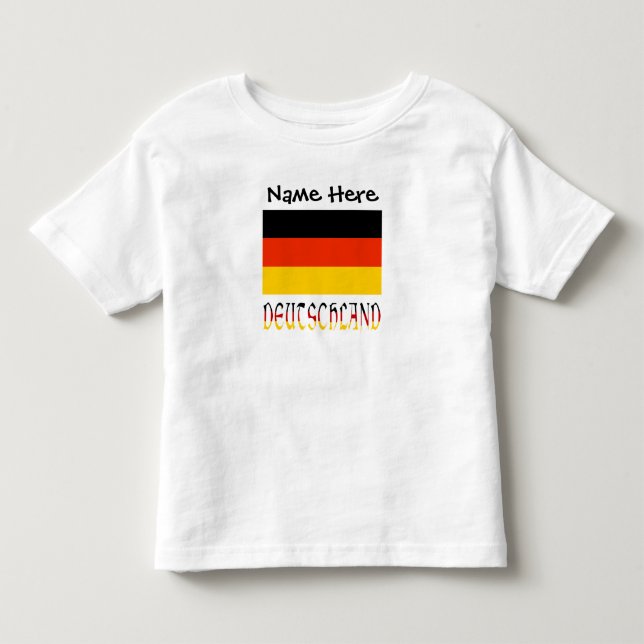 Camiseta Personalizado com a bandeira da Alemanha e 'Deutsc (Frente)