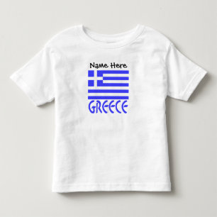 Camiseta Personalizado com a Grécia e a Bandeira Grega 