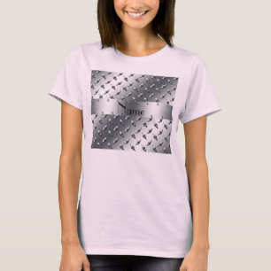 Camiseta Personalizado com seu nome chapa de aço