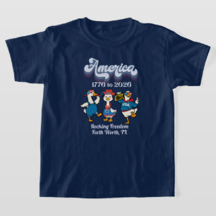 Camiseta Personalizado Crianças Balançando Liberdade 1776-2