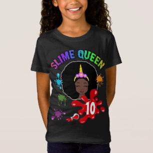 Camiseta Personalizado da Garota de Aniversário Afro-Americ
