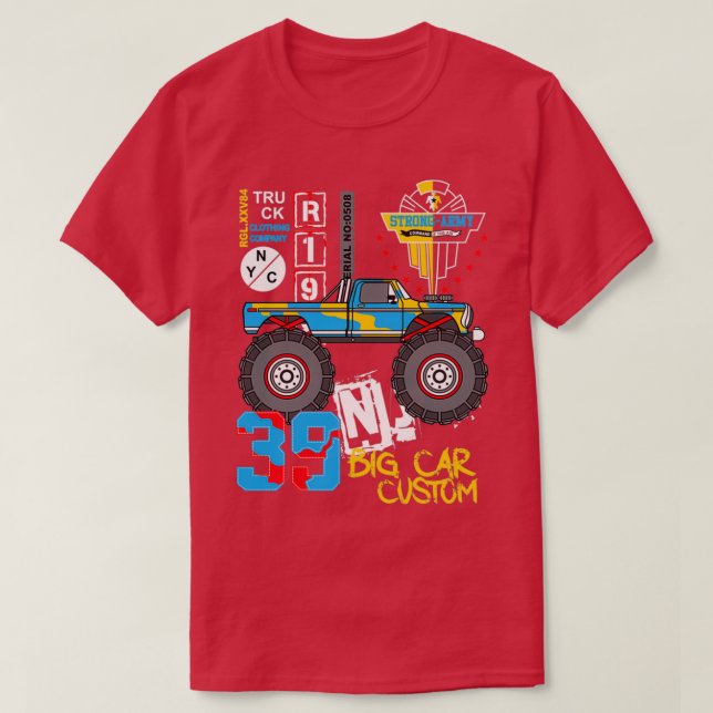 Camiseta Personalizado de Caminhão Grande (Frente do Design)