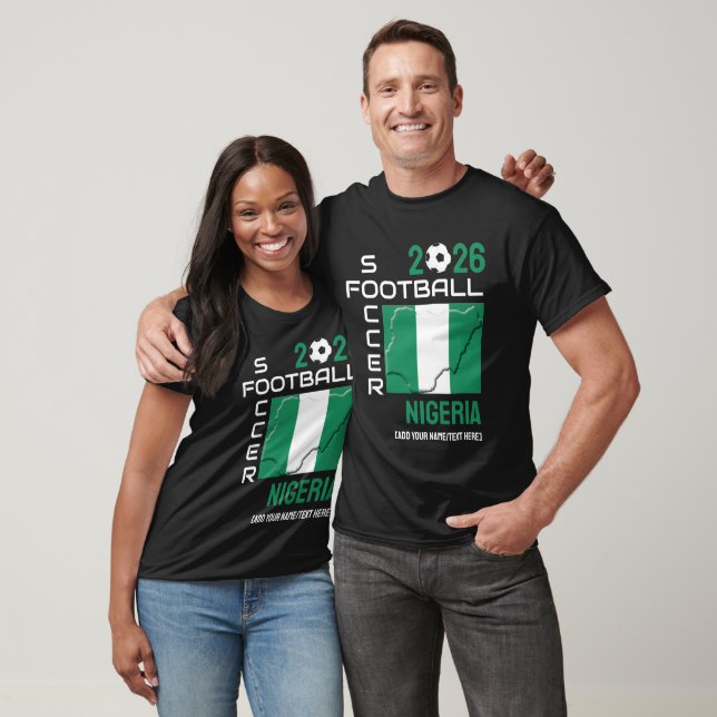 Camiseta Personalizado de futebol do NIGERIAN 2026 A QUALQU (Unissex)