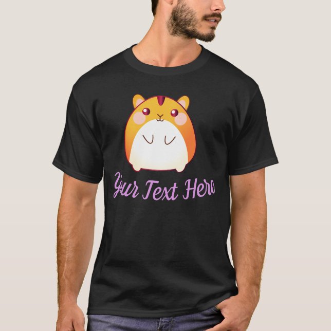 Camiseta Personalizado de Hamster Kawaii Cute (Frente)