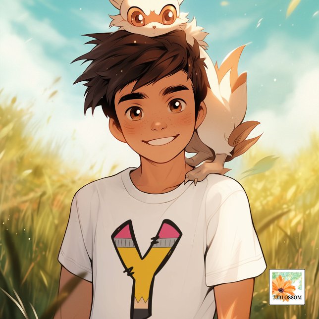 Camiseta Personalizado de volta ao alfabeto escolar Y (Criador carregado)