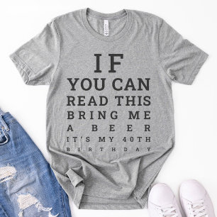 Camiseta Personalizado Divertido Aniversário de 40 anos Beb