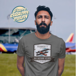 Camiseta Personalizado do Clube Piloto de Avião de Aviação