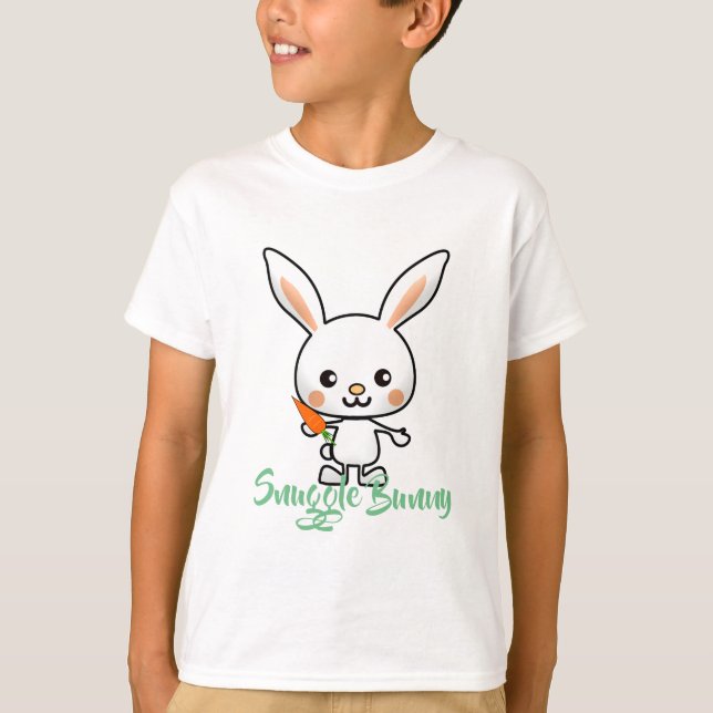 Camiseta Personalizado do Snuggle Bunny Kawaii (Frente)