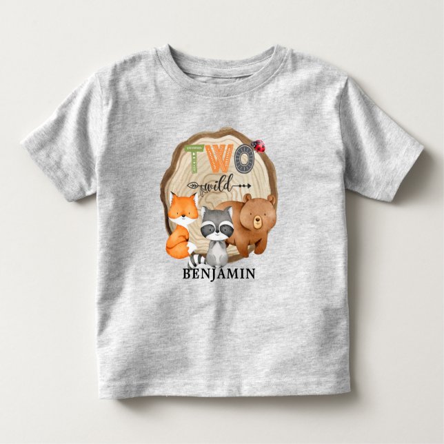 Camiseta Personalizado Dois segundos aniversários De Animai (Frente)