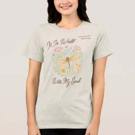Camiseta Personalizado "Está Bem Com A Minha Alma" Boho Dra