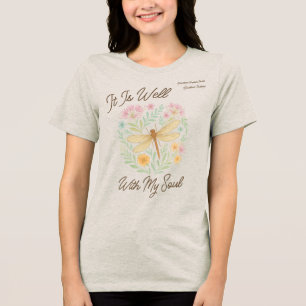 Camiseta Personalizado "Está Bem Com A Minha Alma" Boho Dra