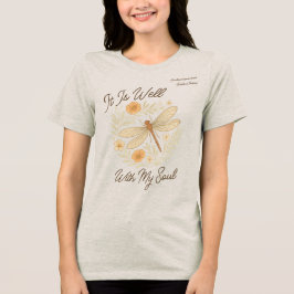 Camiseta Personalizado "Está Bem Com A Minha Alma" Boho Dra