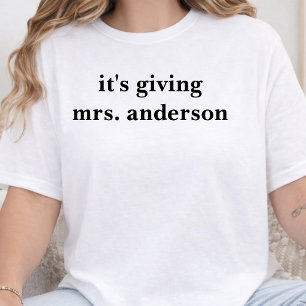 Camiseta Personalizado Está Dando à Noiva Senhora Para Ser